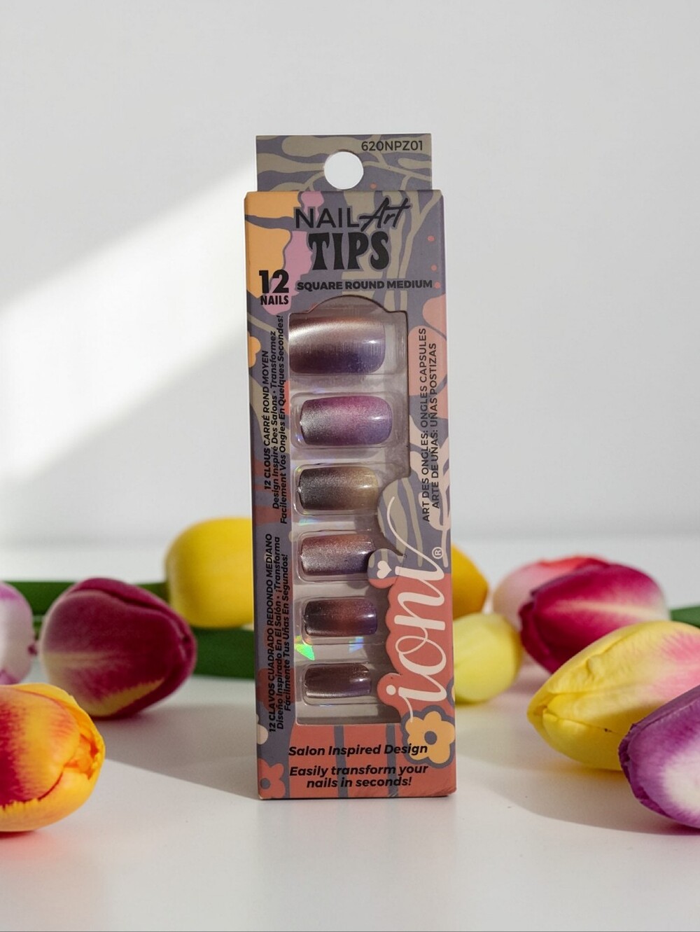 10 / $10 Ioni Nail Art Tips - Square Round Medium
